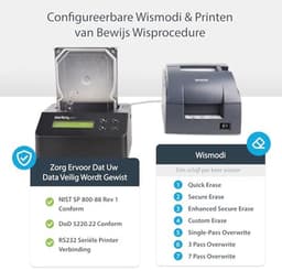 Standalone HDD/SSD Eraser met USB 3.0 - 9 Veiliginspanningsmodi en LCD-display — thumbnail 3