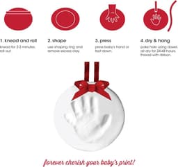 Onvergetelijke Baby Hand- en Voetafdruk Ornament Set — thumbnail 3