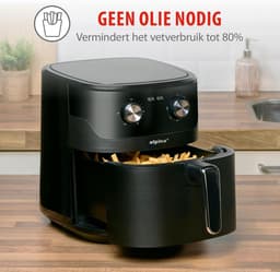 Heteluchtfriteuse XL - Airfryer voor thuis - Gezond Frituren - Instelbare Temperatuur - 6 Liter Capaciteit - Zwart — thumbnail 3