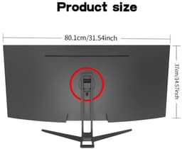 34 inch Curved Gaming Monitor – UWQHD 3440x1440 – 165Hz – 1ms – 1500R – Ultrawide Beeldscherm voor PC & Console — thumbnail 2