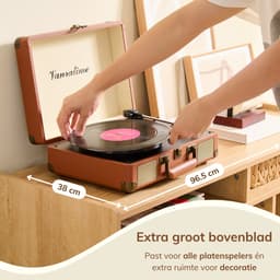 ACAZA LP Opbergsysteem - LP Houder - Premium XL - Lichte Eik - 100 x 75 x 40 cm (L x B x H) - Platenspeler Meubel - Vinyl Opbergsysteem - Platenkast - Platenhouder - 200 Platen — thumbnail 2