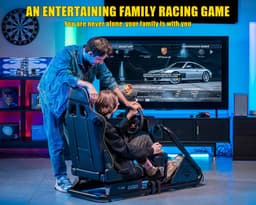 GTPLAYER - Simulator Cockpit - Met Luidsprekers en Stuurwiel Steun - Grijs — thumbnail 2