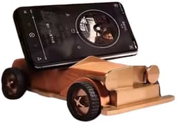 Retro Car Bluetooth Speaker - Vintage Auto Design - Bluetooth 5.3 - FM Radio - 5W - USB-C - TF-kaart - USB - AUX - Houtlook — thumbnail 2