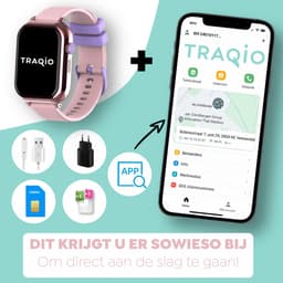 Traqio TRQ10 - GPS horloge kinderen - gps horloge kind - kinderhorloge bellen - gps tracker kinderhorloge - kinderhorloge met gps - kinderhorloge - Kinder smartwatch GPS - GPS horloge school - Roze — thumbnail 4
