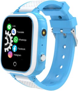 DrPhone KidsTimeX15 – 4G Kinder Smartwatch met GPS Tracker – Videobellen – WhatsApp – IP67 – SOS – 1.44” Touchscreen – Stappenteller – Nederlandse Mobiele App – 1GB+8GB – Blauw — thumbnail 1