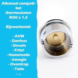 Robuuste Metalen Adapter voor Giacomini Radiatorventiel naar M30 Thermostaatkop — thumbnail 5