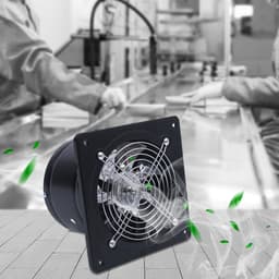 150mm afzuigventilator - met 7-bladige ventilator - zwart - hoog vermogen - zelfsluitende terugslagklep — thumbnail 5