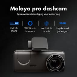 Dashcam Auto 3-Kanaals – Voor-, Binnen- & Achtercamera – Wifi – Incl. 32GB SD – Malya Pro — thumbnail 5
