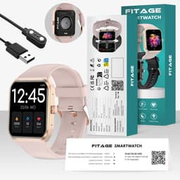 FITAGE Smartwatch - Smartwatches - Stappenteller - Sporthorloge - Smart watch - Activity Tracker - Dames en Heren - Roze — thumbnail 4
