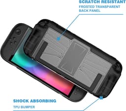 YONO Grip Case geschikt voor Nintendo Switch 2 - Ergonomische Cover met Standaard - Zwart — thumbnail 2
