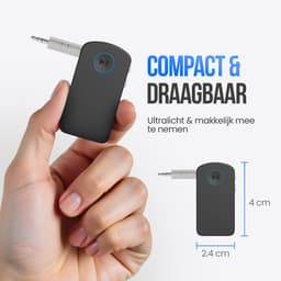 Strex Bluetooth Receiver Auto AUX - 3.5mm Adapter met Handsfree Bellen - BT 5.4 - Bluetooth Ontvanger — thumbnail 4
