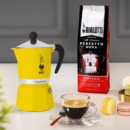 Bialetti Rainbow Percolator 1 Kops Geel – Espresso Maker – Aluminium – Italiaanse Koffiezetter — thumbnail 4