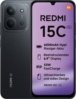 XIAOMI Redmi 15C 5G - 128 GB Zwart — thumbnail 1