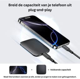 Harde Schijf Extern - Draagbare - 1TB Opslag - Zwart — thumbnail 2