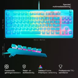 SteelSeries Apex 3 TKL Aqua Qwerty — thumbnail 4