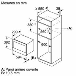 inbouw solo magnetron 21l 900w wit - bosch - BFL7221W1 — thumbnail 4
