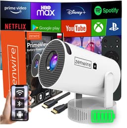 Zenwire K400 Draagbare Mini Beamer met Accu - 1024x600p met Full HD Support - Tot 2 Uur Accuduur - Android Smart TV - WiFi 6 - Bluetooth — thumbnail 1