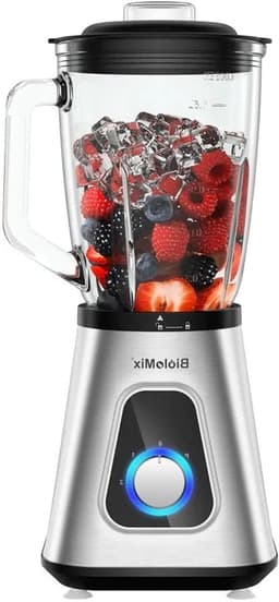 Biolomix - Multifunctionele Keukenmachine - 1.5L - 36000rpm - 240V - 1300W - Draagbare Juicer Blender - Persoonlijke Smoothie Mixer - Voedsel Chopper En Droge Molen - ABS - Wit — thumbnail 1