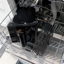Heteluchtfriteuse XXL - Dubbele Kamer - Gezond Koken - Twee Kijkvensters - 102 Liter - Zwart — thumbnail 4
