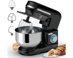 REN® Mixer met mengkom - Mixer - Mixer met mengkom keukenmachine - Zwart - 37cm x 24cm x 32cm; 4.4 kg