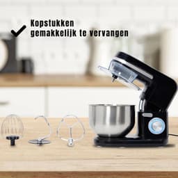 REN® Mixer met mengkom - Mixer - Mixer met mengkom keukenmachine - Zwart - ‎37cm x 24cm x 32cm; 4.4 kg — thumbnail 4