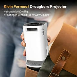 XGODY Gimbal 3 Pro Mini Beamer - Alles-in-één Smart TV Projector - 2026 model - Android 11.0 - WiFi 6 & Bluetooth 5.4 - 4k ondersteuning - Beamer - Inclusief Hdmi kabel - Home Cinema - Wit — thumbnail 4