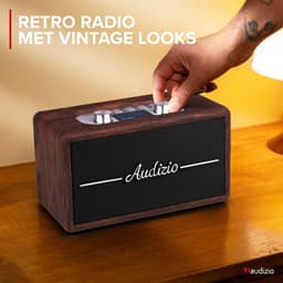 Retro radio - Audizio Tune60 - DAB radio met Bluetooth - Vintage look - DAB+ en FM - Houtlook — thumbnail 3