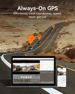 Allero Achteruitkijkspiegel - Met Camera - Digitaal 4K - Achteruitrijcamera - Dashcam - Dashcam voor Auto - WiFi - 64gb - zwart — thumbnail 2