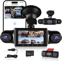 Dashcam – Auto Camera – Rijcamera – 360 Graden Camera – Parkeercamera – Vijf 1080P Camera’s – G-Sensor Met Automatische Noodopname – Nachtzicht Met Wifi App Bediening — thumbnail 1