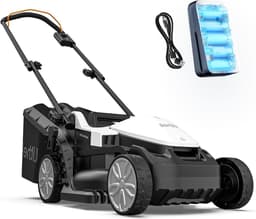 Accu Grasmaaier – Elektrische Grasmaaier – Draadloze Grasmaaier – Tuinmaaier – Gazonsnijder – Borstelloze Motor – 33 cm Maaibreedte, 4,0 Ah Accu, 30L Opvangbak, 25-65 mm Maaihoogte — thumbnail 1