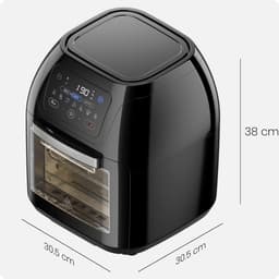 SAVI® Heteluchtoven - Oven - Airfryer Oven - Zwart - 31cm x 30cm x 37cm — thumbnail 3