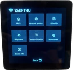 Inbouw thermostaat | Wifi touchscreen Tuya Smart Life | 230V 4-draads 3A | Zwart — thumbnail 4