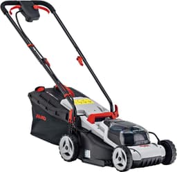 Accu Grasmaaier - Draadloze Grasmaaier - Gazon Onderhoud - Dubbele Accu Systeem - 34 cm Maaibreedte - Grijs — thumbnail 1