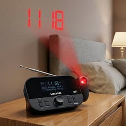 Lenco CR-615BK - Wekkerradio met DAB - Slaaptimer - Zwart — thumbnail 2