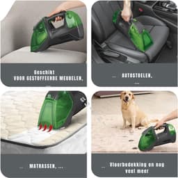 MIRA®Tapijtreiniger Stofzuiger – Professionele Stoomreiniger – Draagbare Vlekkenreiniger - Groen - 40cm x 25cm x 17cm — thumbnail 3