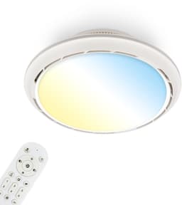 BRILONER Dison - Plafondventilator met lamp - LED plafondlamp met ventilator - dimbaar - CCT - ventilator lamp met afstandsbediening - 6 snelheden - Ø44cm - wit — thumbnail 4