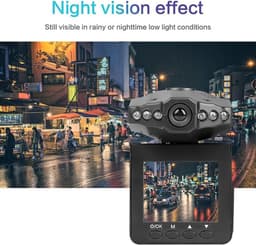 Dashcam - Autocamera DVR - Verkeersveiligheid - 1080P HD Nachtzicht - 2.5 inch display - Zwart — thumbnail 2