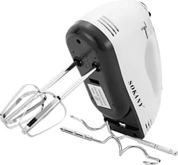 Sokany, Elektrische Garde 180W met 7 Snelheden en RVS Kloppers, Zwart / Wit — thumbnail 2