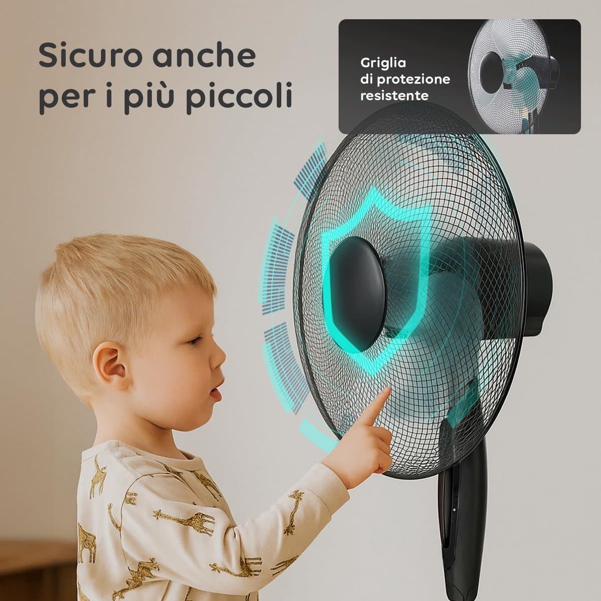 Stille Staande Ventilator met Afstandsbediening - Verstelbare Hoogte, Timer en Oscillatie — afbeelding 1