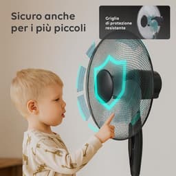 Stille Staande Ventilator met Afstandsbediening - Verstelbare Hoogte, Timer en Oscillatie — thumbnail 1