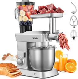 Elektrische Keukenmachine – Foodprocessor – Mixer – Blender – Deegkneder – 1300 W Motor – 4,3 L Roestvrijstalen Mengkom — thumbnail 1