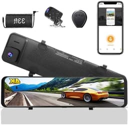 Achteruitkijkspiegel Dashcam – Auto Camera – Dubbele Lens – Parkeermonitor – 4K 12 Inch Scherm – GPS Tracking – Nachtzicht — thumbnail 1