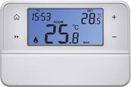 digitale kamerthermostaat met OpenTherm-ondersteuning - programmeerbare bedrade opbouwthermostaat, wit, 12,7 x 8,5 x 2,5 cm — thumbnail 1