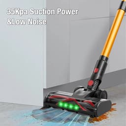 550W Draadloze Stofzuiger - Stofzuiger - Handstofzuiger - 35kPa Zuigkracht & 40 Min Batterij - Kleuren Touchscreen & Anti-klit Borstel - Voor Thuis, Kantoor & Huisdieren — thumbnail 4