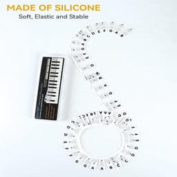 QTTVBTNA -Piano Oplegger - Keyboard Noten Gids - Toetsenbelettering Zonder Stickers - Siliconen Toetsenbord voor 61 & 88 Toetsen - Verwijderbaar & Herbruikbaar - Voor Beginners - Piano Accessoires - Zwart/Wit — thumbnail 1