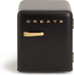 CREATE - Koelkast in retrostijl - Zwart - Handvat Hout - FRIDGE RETRO 48L — thumbnail 1