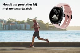 Belesy® Q9 Pro - Smartwatch Dames – Smartwatch Heren - Horloge - 1.28 inch - Kleurenscherm - Stappenteller - Bloeddruk - Hartslag - 75+ Wijzerplaten – Sporten – Milanees – Staal – Zwart - Kerstcadeau — thumbnail 5