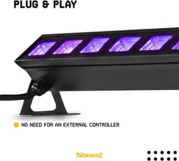 Blacklight - BeamZ BUV123 LED blacklight bar met 12x 3W UV LED's — thumbnail 4