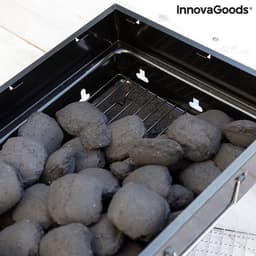 Opvouwbare draagbare barbecue voor gebruik met houtskool BearBQ InnovaGoods — thumbnail 3