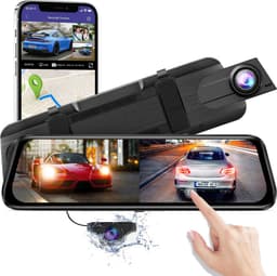AZDome AR09 QuadHD 2CH Full Mirror Wifi Touch dashcam voor auto — thumbnail 1